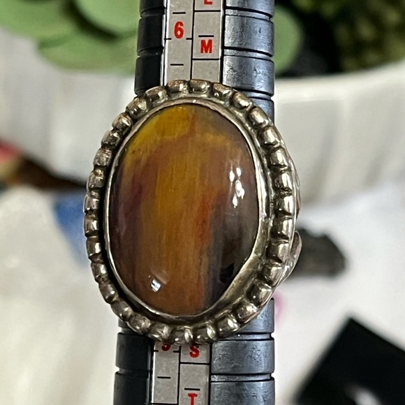 Vintage Sterling Brown Naturistic Ring - Picture 12 of 15